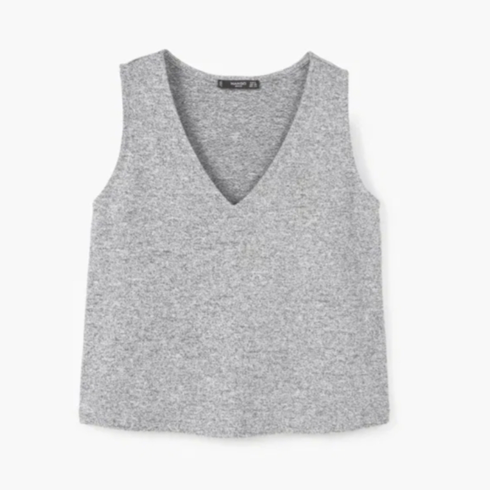 Metallic Knit Top Mango